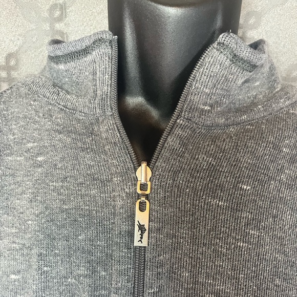 [XL] Tommy Bahama Flip Coast Half-Zip Reversible Sweatshirt Men’s Gray Pullover - Picture 3 of 7